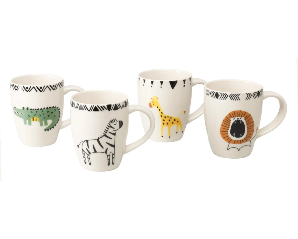 creaTable Safari Becher 4-tlg Bunt