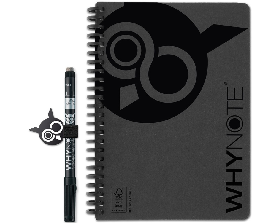 WHYNOTE Notizbuch A5 WNBOK001 starter-kit, schwarz