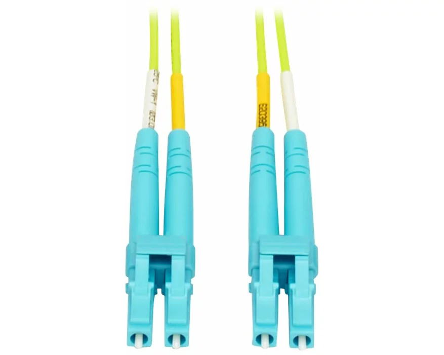EATON TRIPPLITE 100G, Duplex, Multimode, 50/125, OM5, LSZH, Fiber Optic Cable, LC/LC, Lime Green, 3m