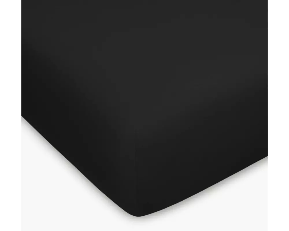 Home Fashion Fixleintuch Jersey schwarz, 180-200 x 200 cm Baumwolle