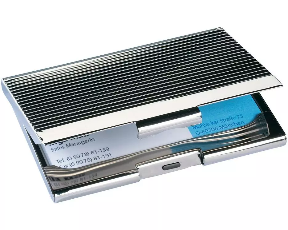 Sigel Visitenkartenetui Chrom