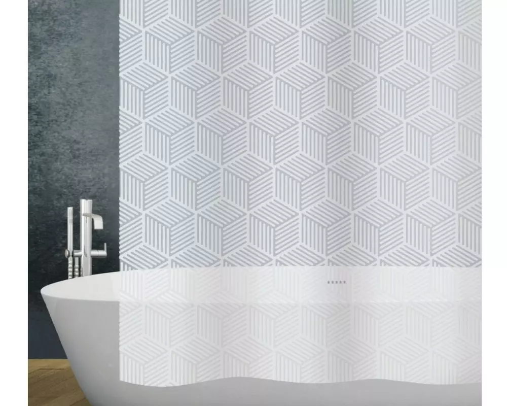 diaqua Duschvorhang Cubic 180 x 200 cm, Silber