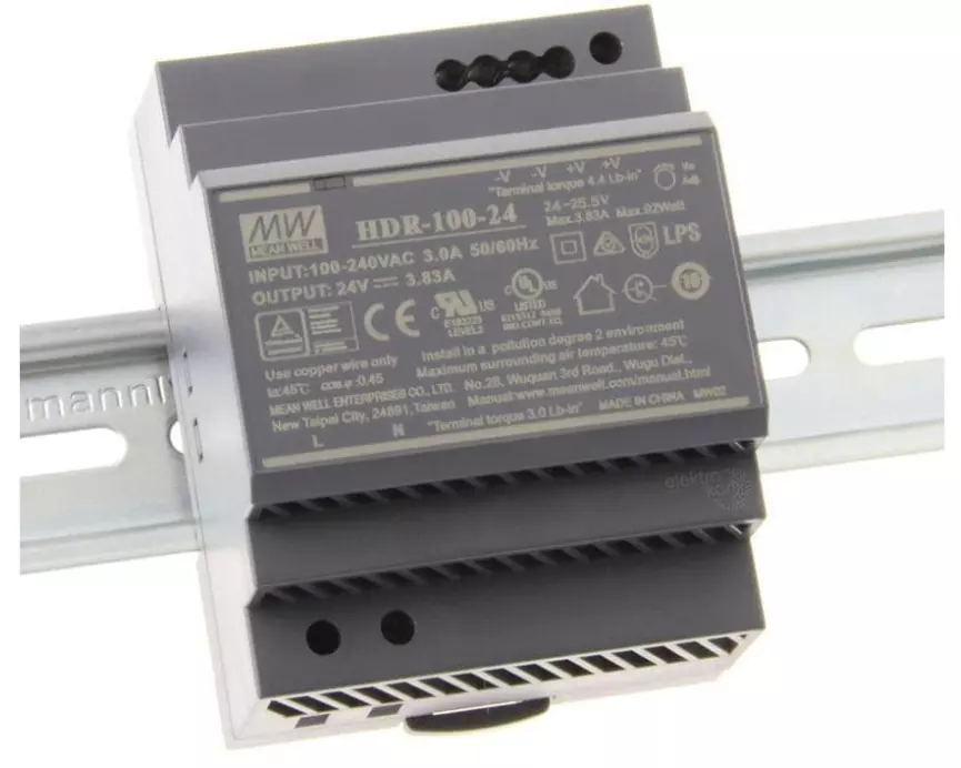 MeanWell DIN-Schienennetzgerät 92 W, 24 V