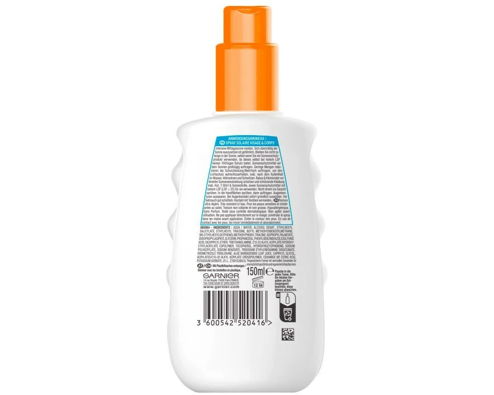 Garnier Ambre Solaire Sonnenspray Sensitive expert LSF 50+ 150 ml