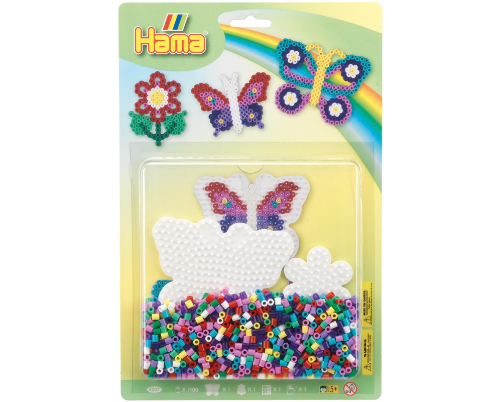 HAMA Bügelperlen Set Midi G1014207-0 Schmetterling und Blume