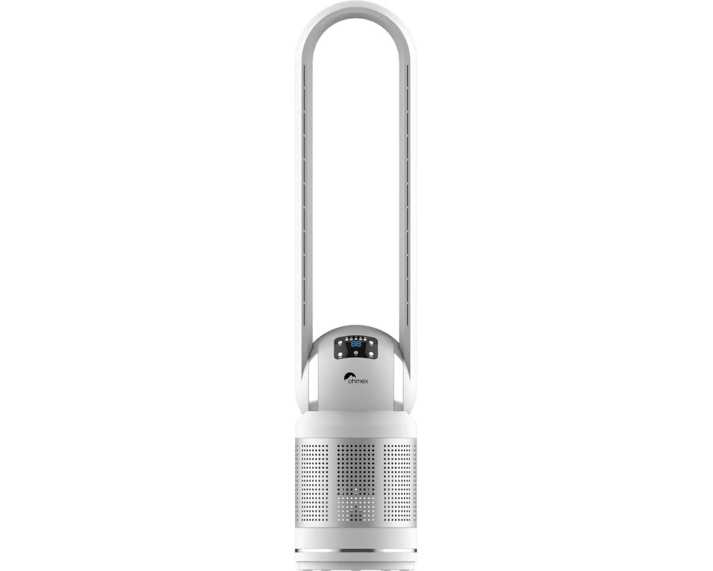 OHMEX Schaufelloser Ventilator OHM-FAN-0105BL Silber/Weiss