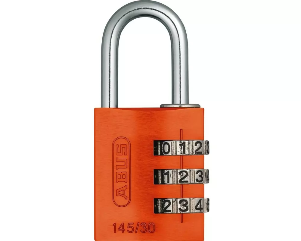Abus Zahlenschloss 145/30 Lock-Tag Orange Aluminium