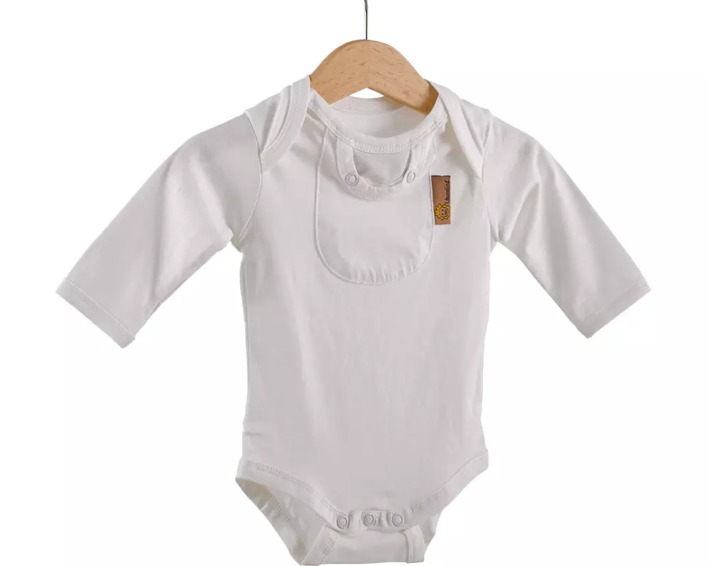 Löwenkind Langarm-Body Weiss Gr. 74/80