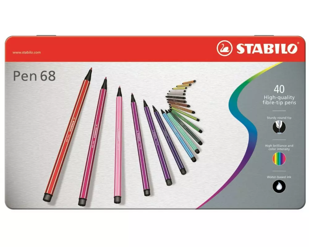 STABILO Fasermaler Pen 68 40er Metallschachtel