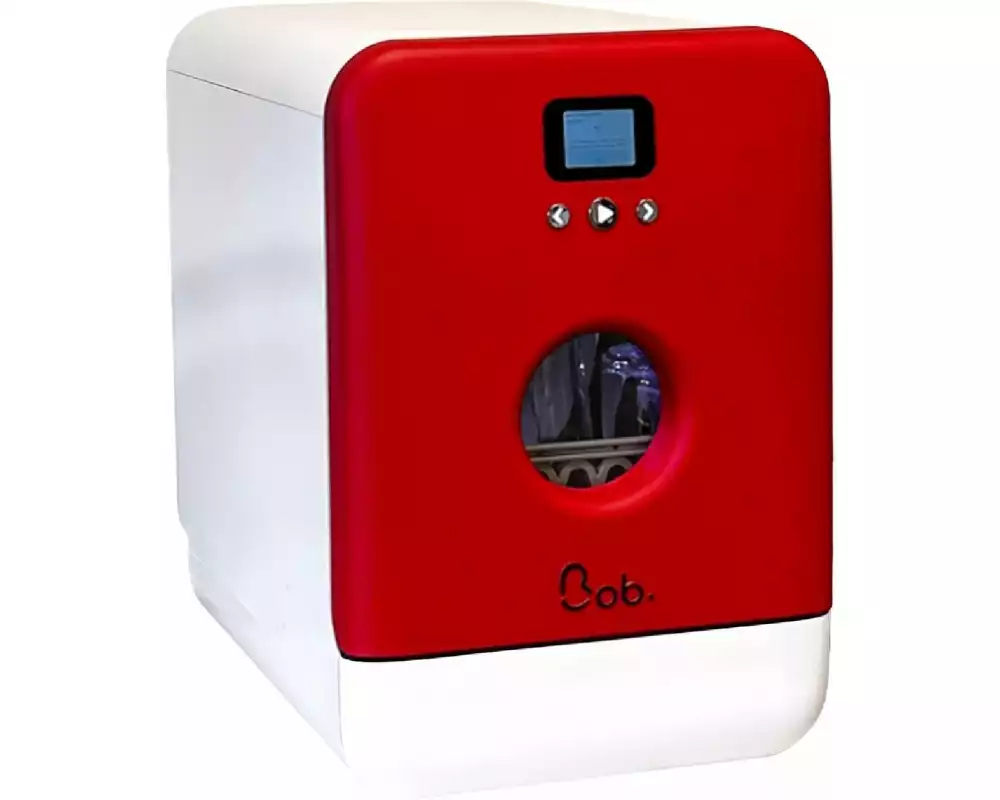 Daan Tech Daan Tech Bob Mini-Geschirrspüler – Matt Rot - Weiss