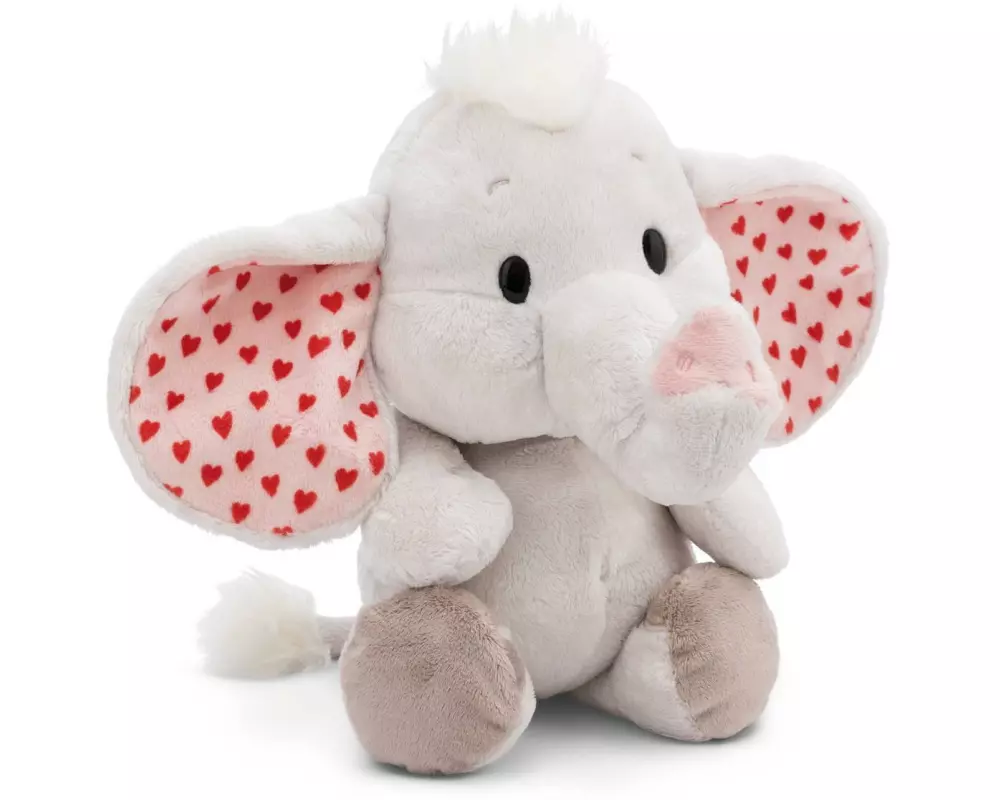 Nici Green Kuscheltier Love Elefant 23 cm, Hellgrau