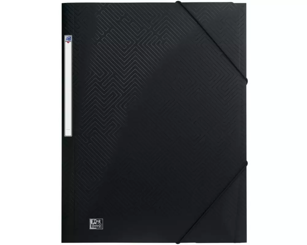 Oxford Gummibandmappe A4, Schwarz
