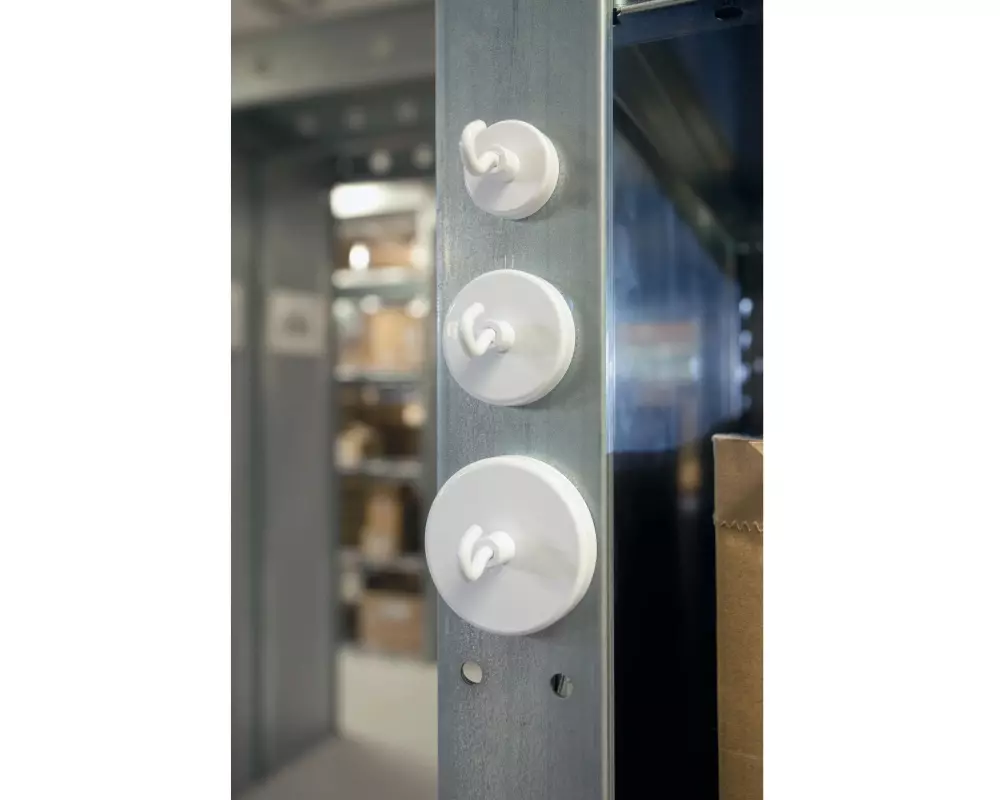 Magnetoplan Hakenmagnet Ø 2.5 cm Weiss, 1 Stück