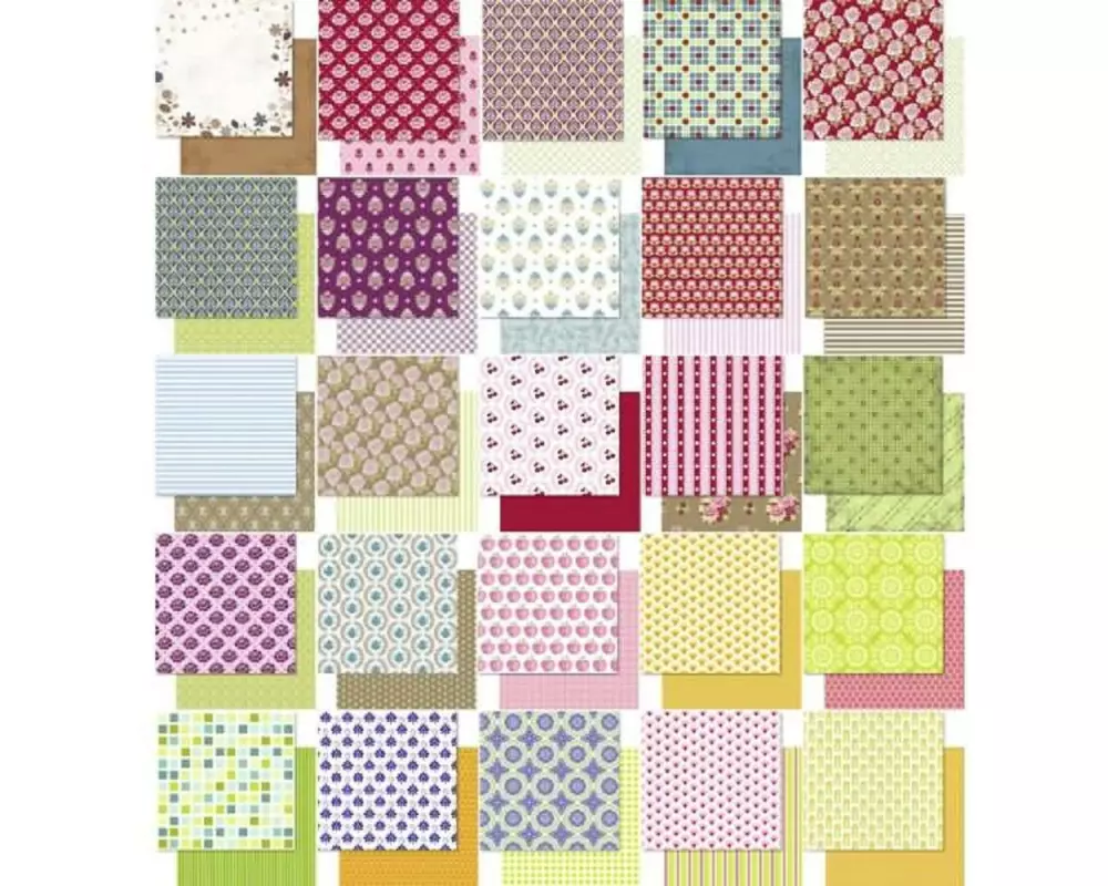 URSUS Designpapier Retro 30.5 x 30.5 cm, 190 g/m², 50 Blatt