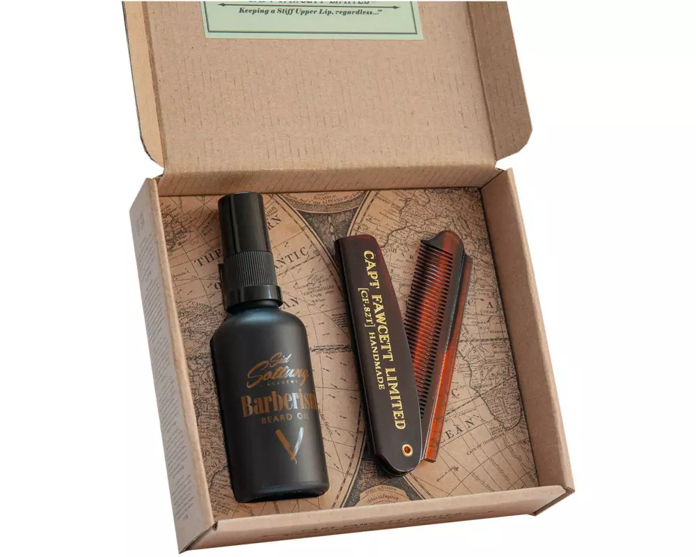 captain fawcett Sid Sottung's Barberism Beard Oil und Beard Comb Set 50 ml