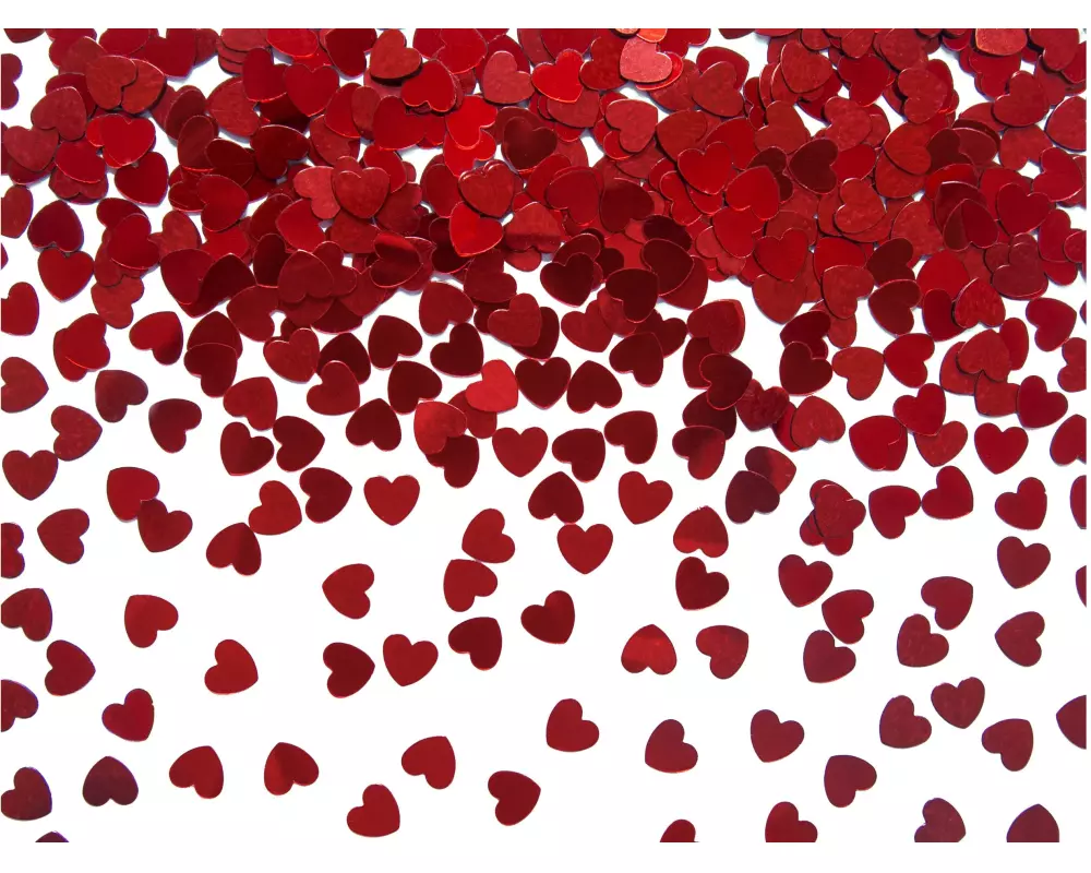 Partydeco Streudeko Herzen Rot, 5 mm, 30 g