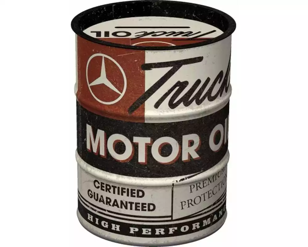 Nostalgic Art Spardose Ölfass Daimler Truck Schriftzug