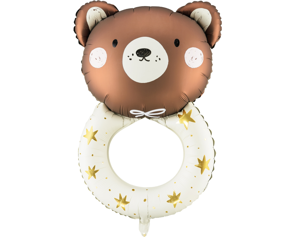 PARTYDECO Folienballon 67cm FB191 Teddybär Rassel