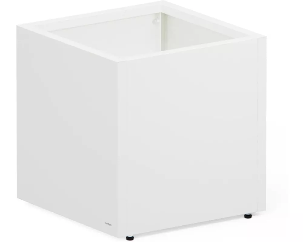 Herstera Metall-Pflanzgefäss Cube 50 cm Moon White