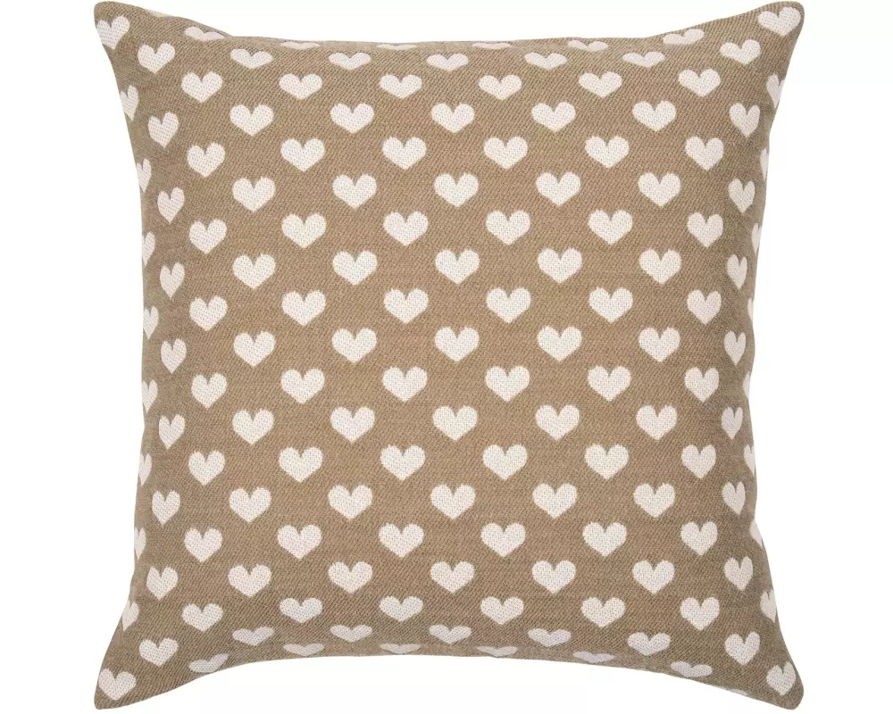 pad Kissenbezug Heart 45 x 45 cm, Sand