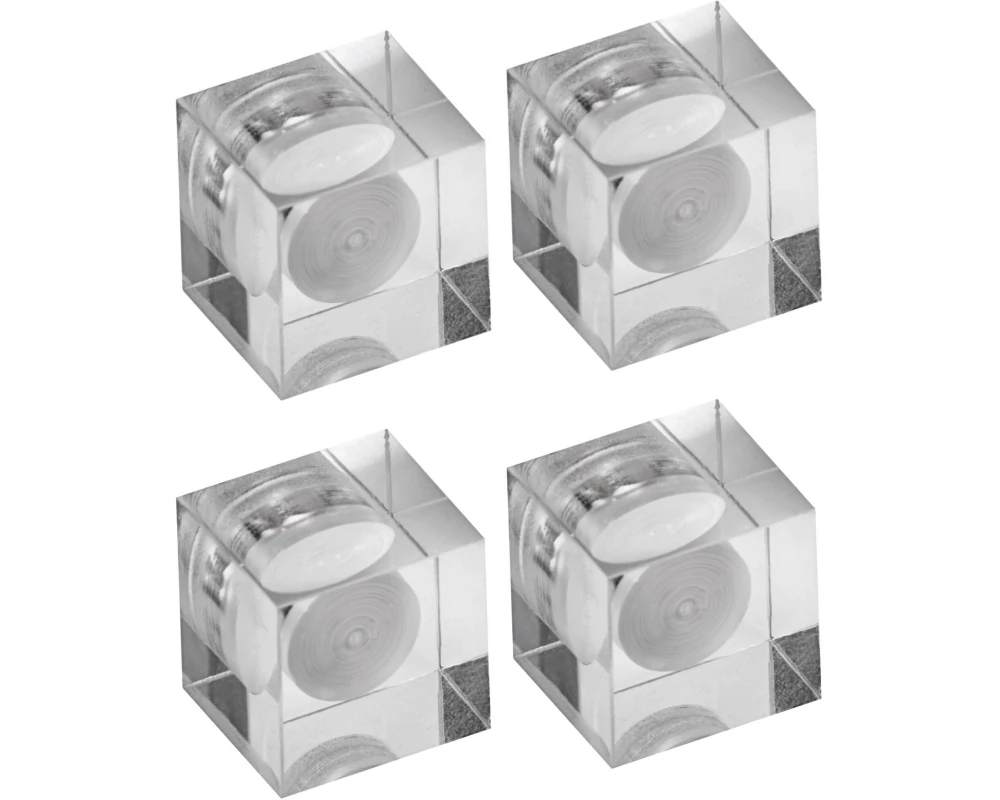 Maul Neodym-Würfelmagnet Acryl 4 Stück, Silber
