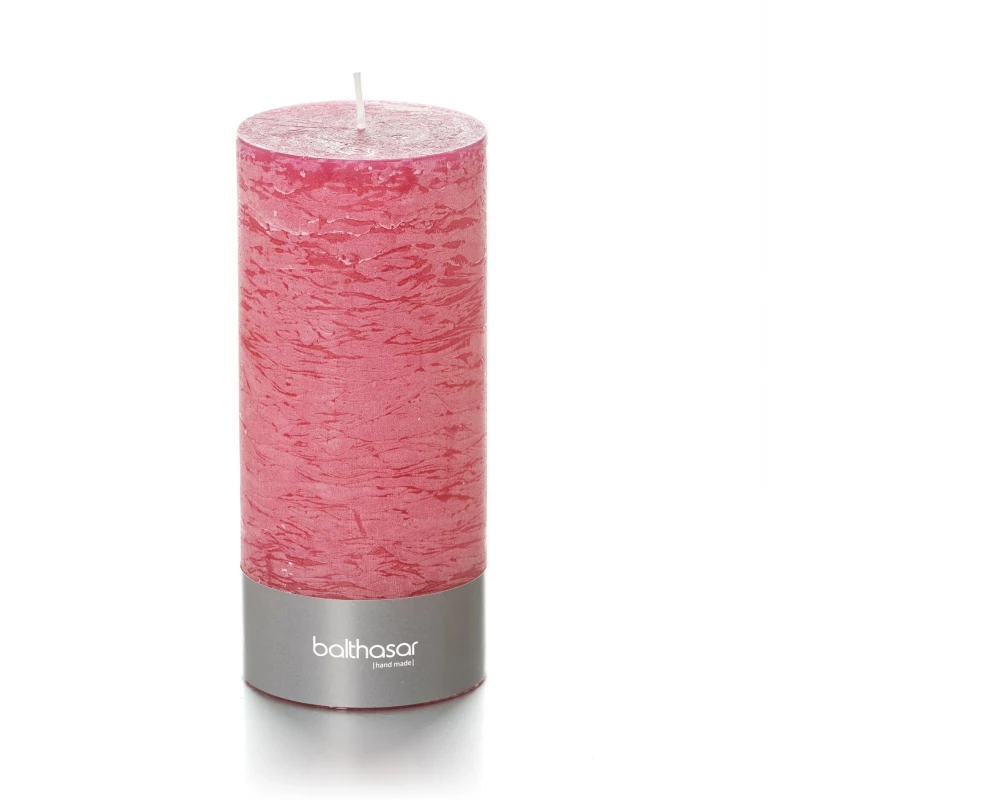balthasar Zylinderkerze Rustico 20 x 9 cm, Himbeere