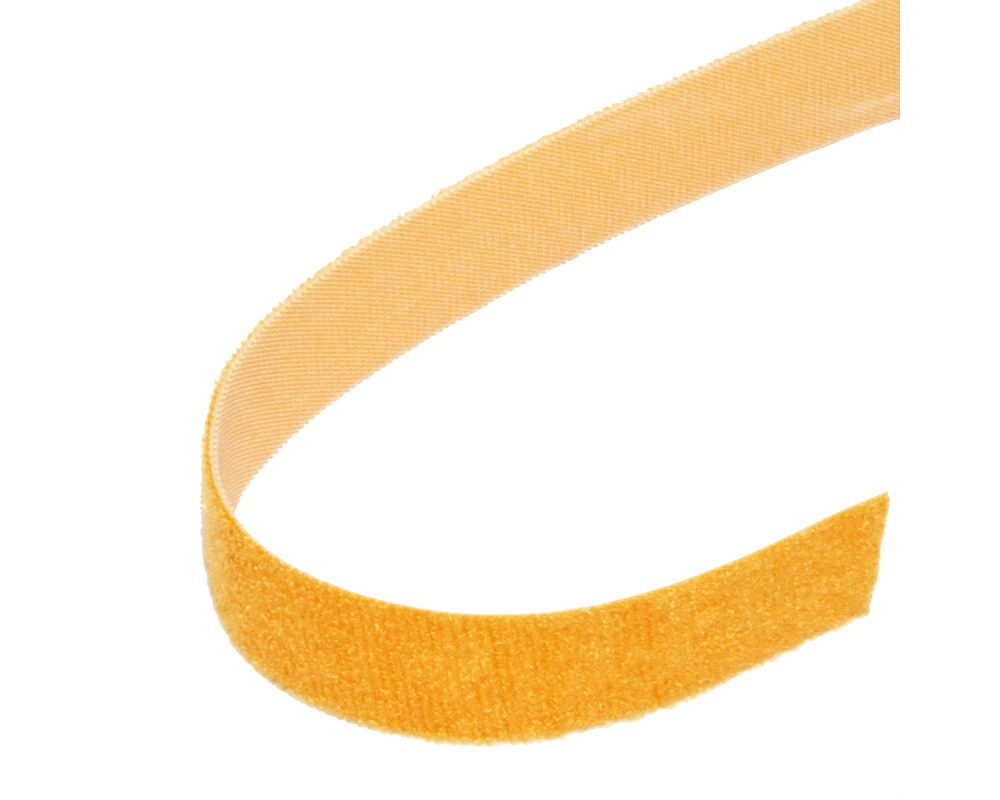 VELCRO ONE-WRAP Klettbandstreifen 20mm, unperforiert auf Rolle, gelb, 25 m