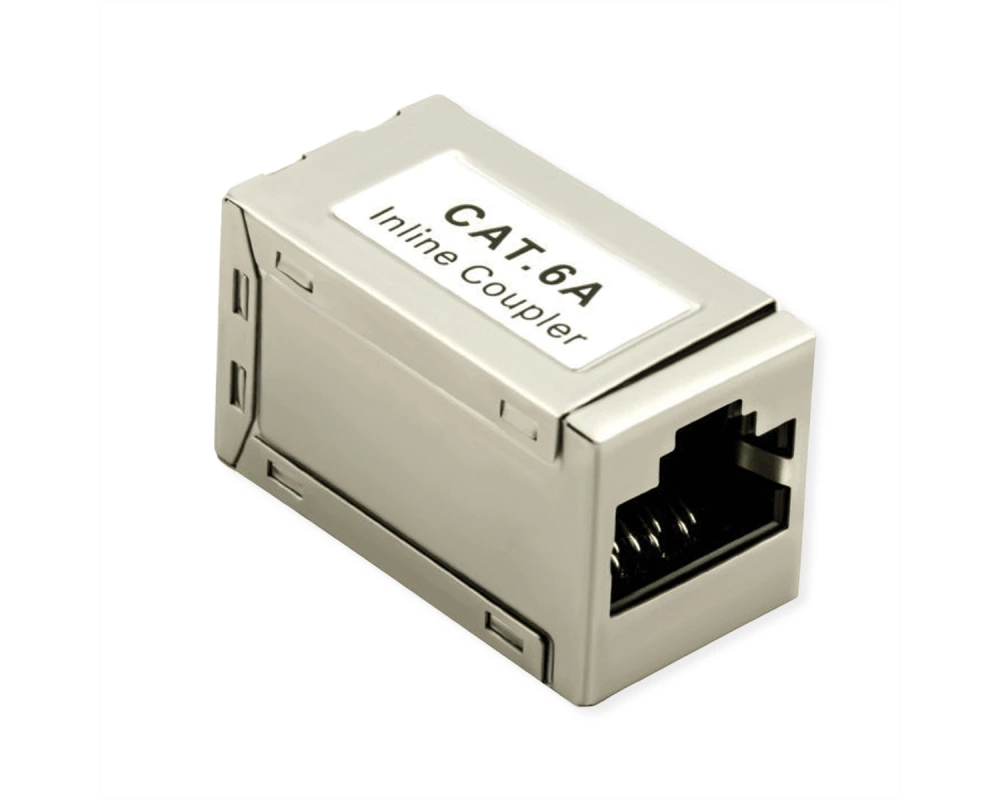 ROLINE RJ-45 Kupplung geschirmt, Cat.6A (Class EA), silberfarben