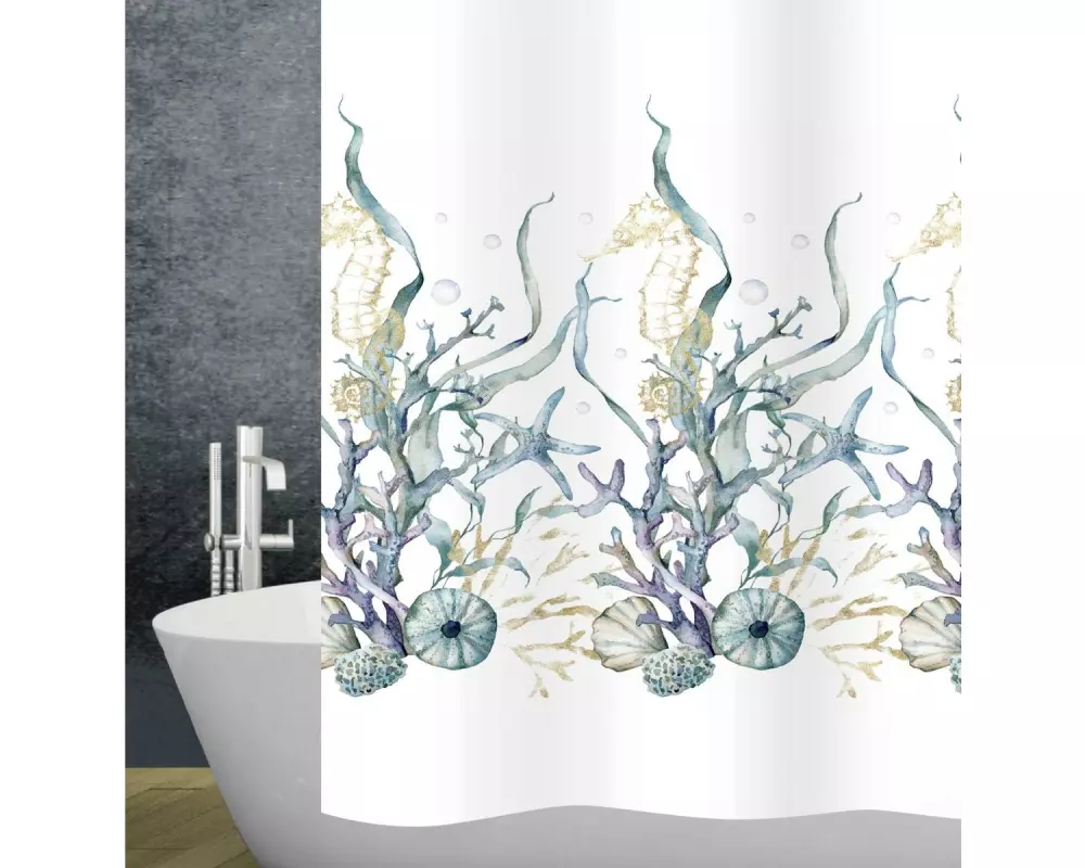 diaqua® Duschvorhang Marina 180 x 180 cm, Mehrfarbig