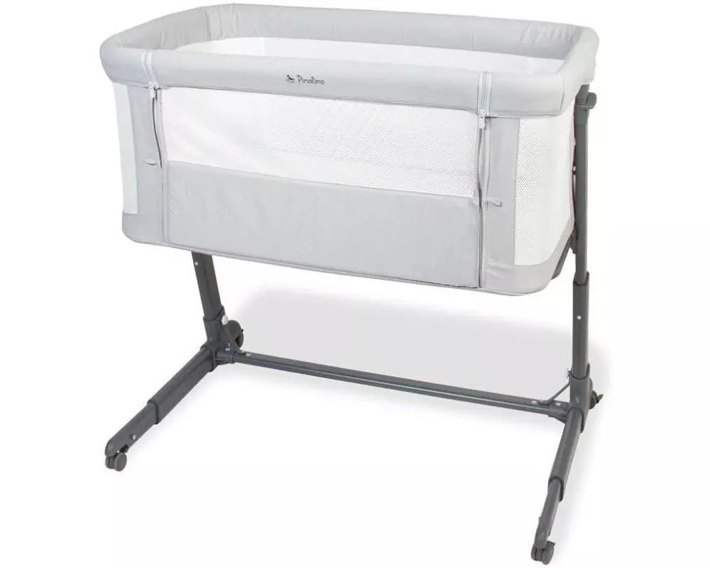 Pinolino Beistellbett Hedi, 45 x 90 cm, Hellgrau meliert