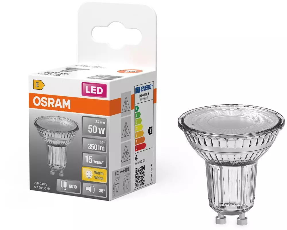 OSRAM Lampe LED STAR PAR16 50 4.3 W,827 GU10 Warmweiss (WW)