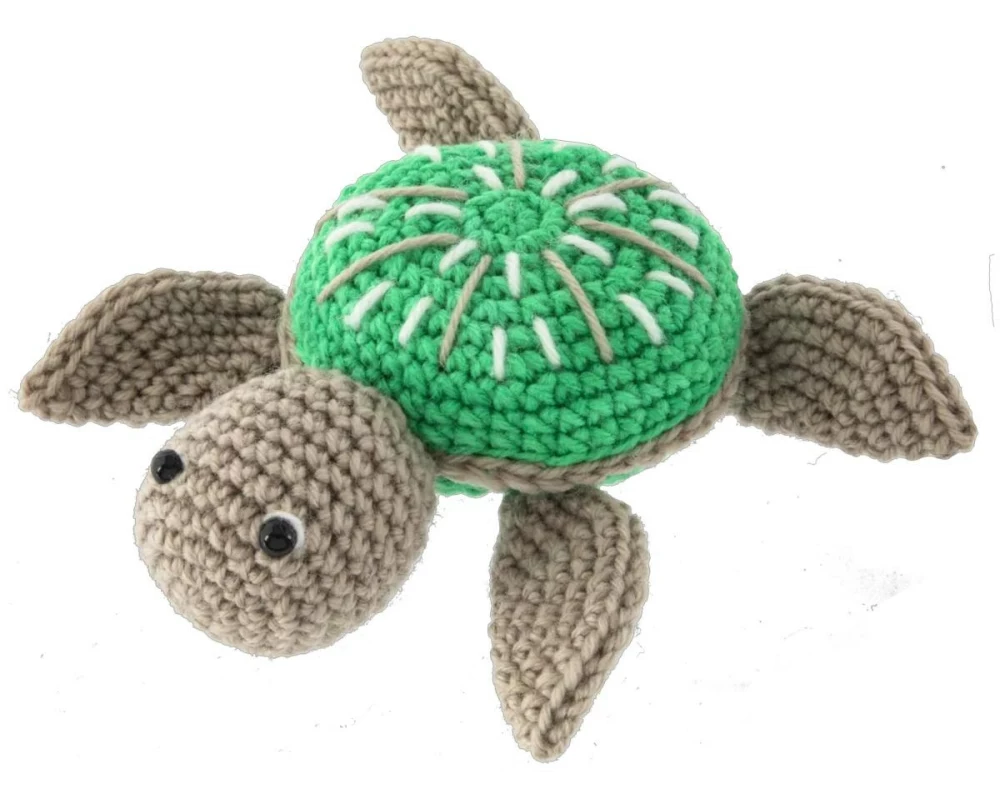 Basteln Häkelset Schildkröte Grün/Braun