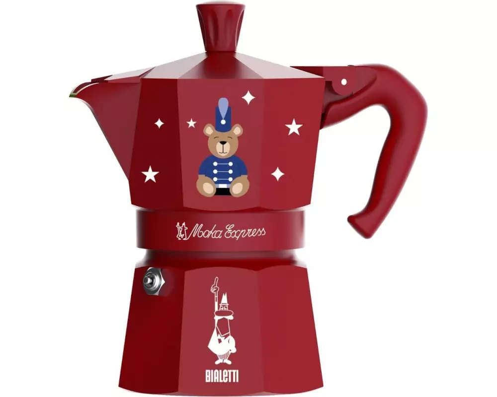 Bialetti Moka Express 3 Tassen, Orsetto Rot