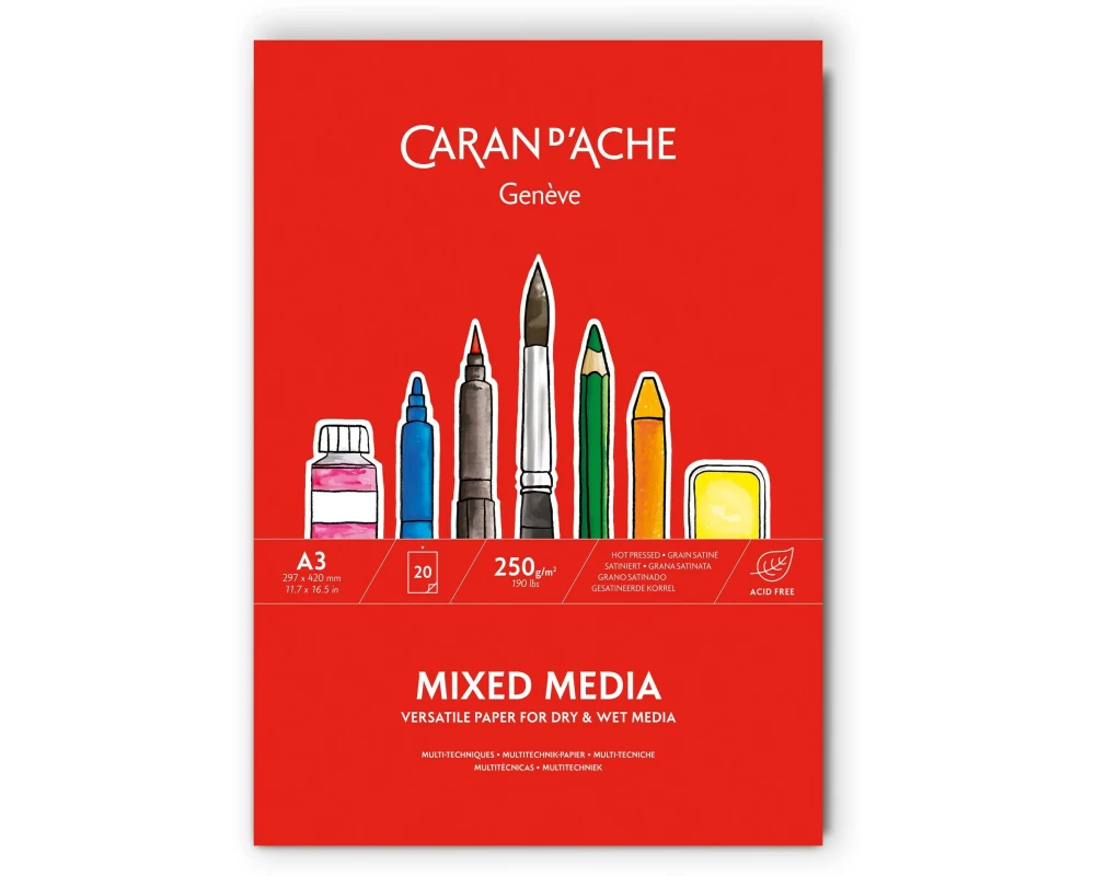 Caran d'Ache Zeichenblock Multitechnik A3