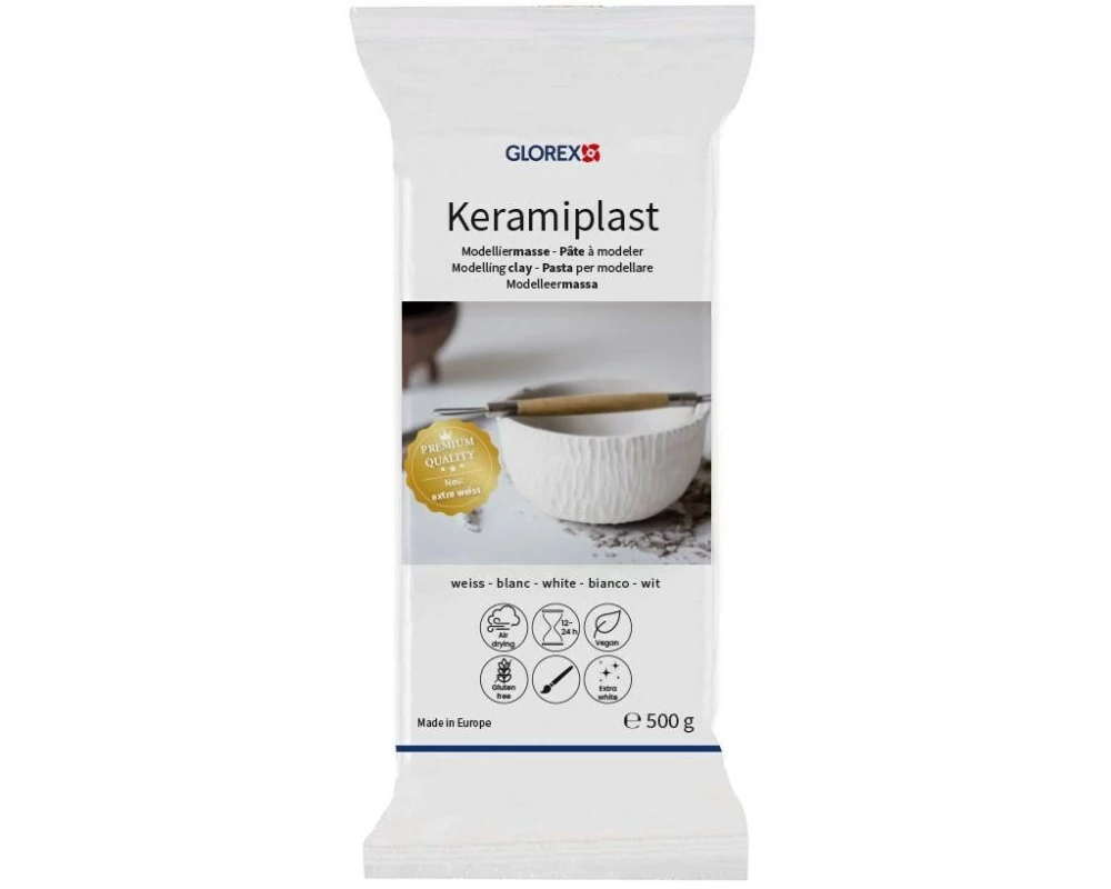 Glorex Glorex Modelliermasse Keramiplast weiss Weiss