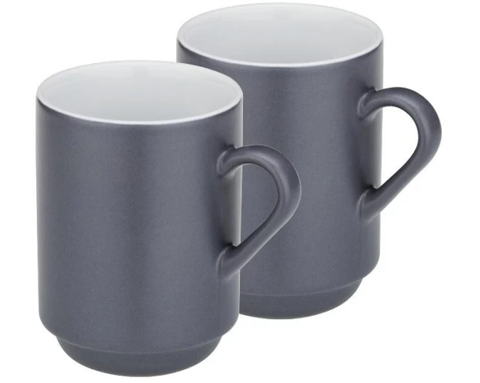 Kela Kaffeetasse 300 ml, 2 Stück, Grau