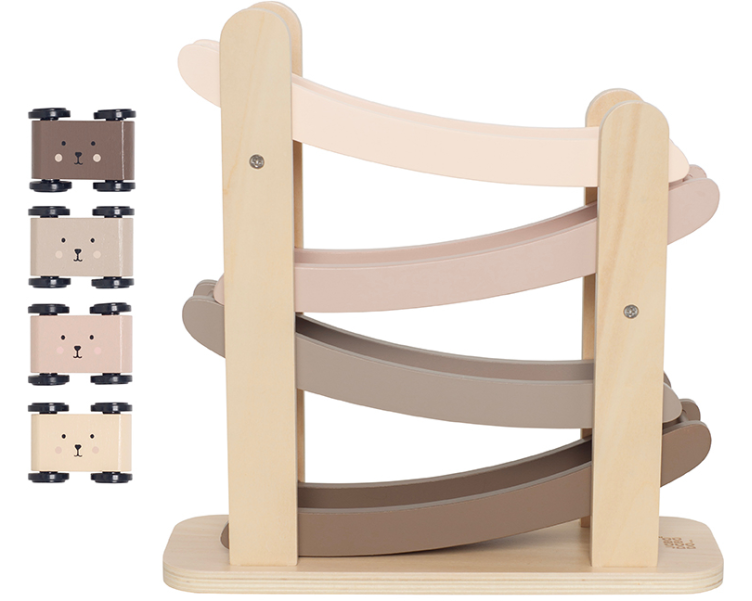 JABADABADO Auto Rennbahn 29x10x24cm W7246 4 Autos, Nature Line