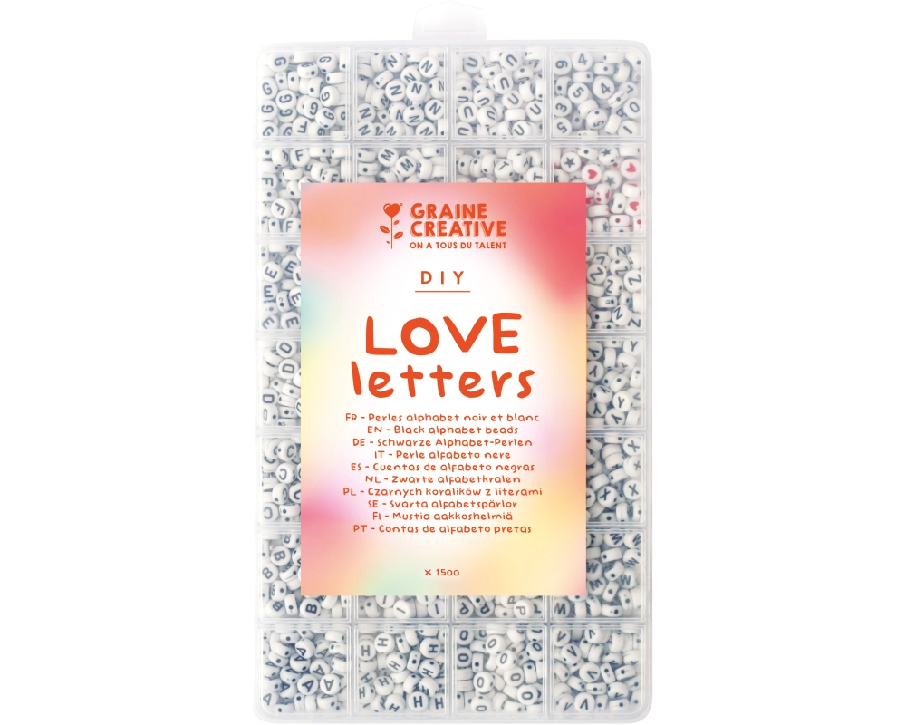 GRAINE CREATIVE Buchstaben-Perlen GC-736125 Love Letters 1500 Stück