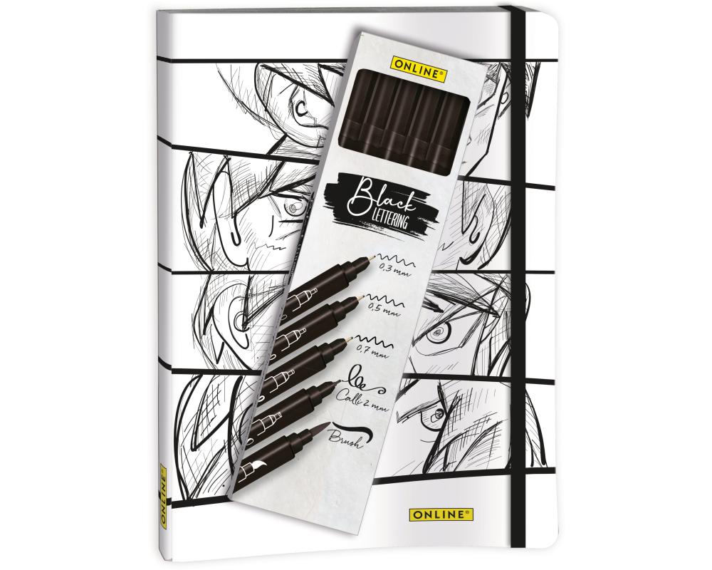 ONLINE Set Manga 8190 Bullet Jour.& Black Lettering