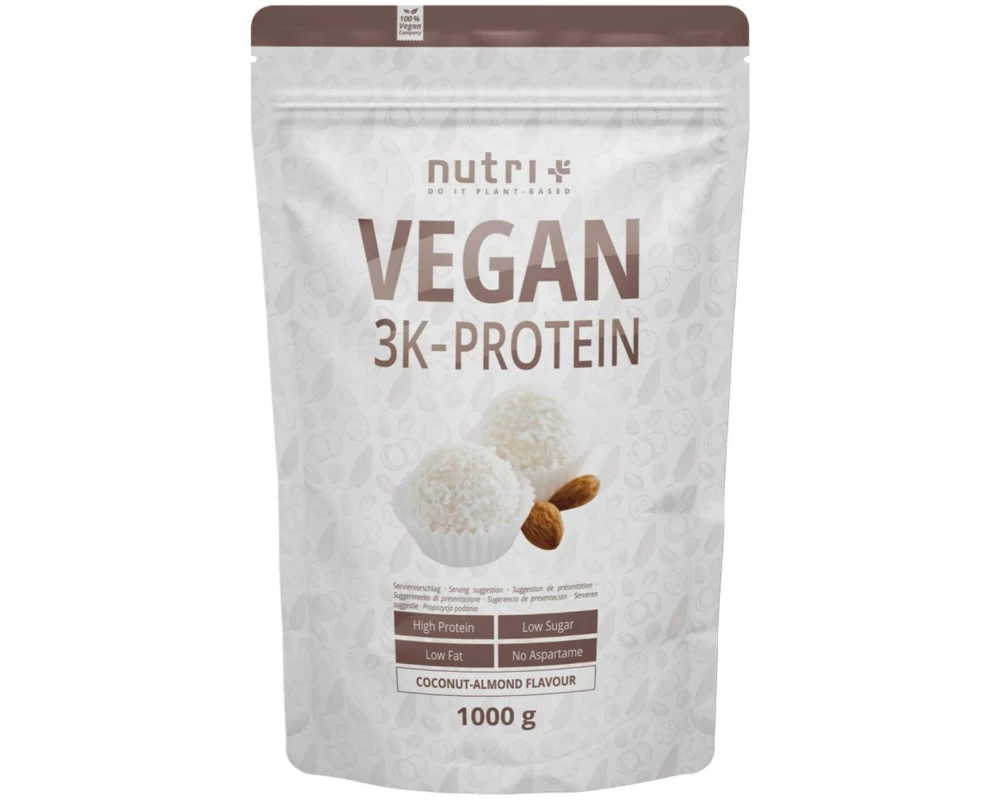 Nutri+ Pulver Vegan 3K Protein Mandel/Kokos 1000 g