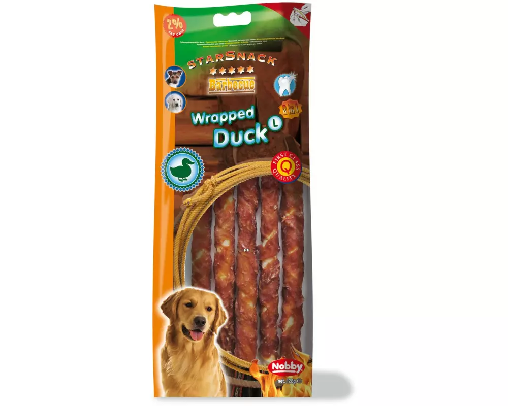 Nobby Kausnack StarSnack Barbecue Wrapped Duck L, 128 g