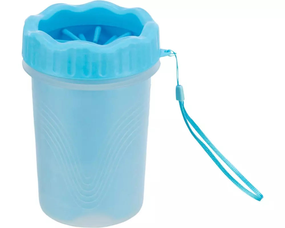 Trixie Pfotenreiniger, M-L, Silikon/PP, Blau