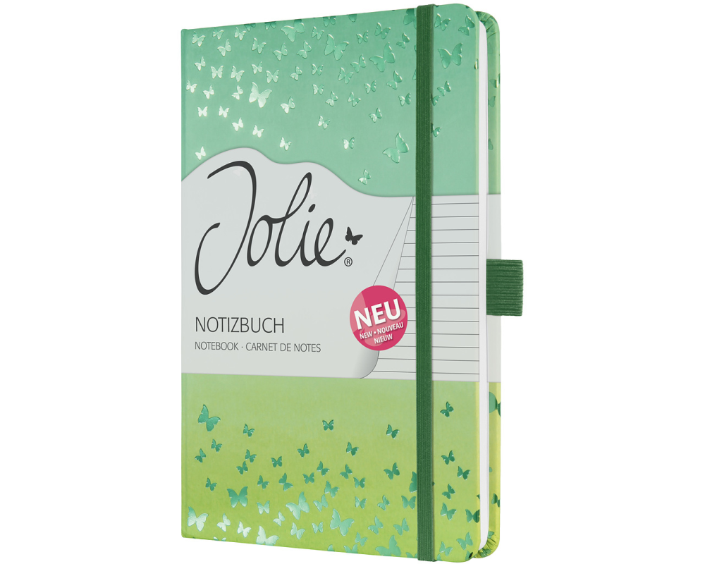 JOLIE Notizbuch Butterfly Confetti JN347 liniert, 174 S., bunt, A5