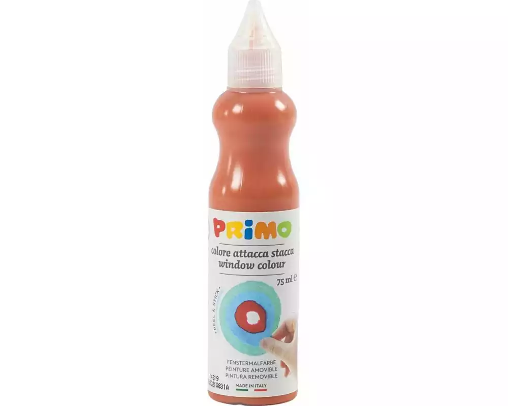 Primo Fensterfarbe, Braun, 75 ml/ 1 Fl. 75 ml, Siena