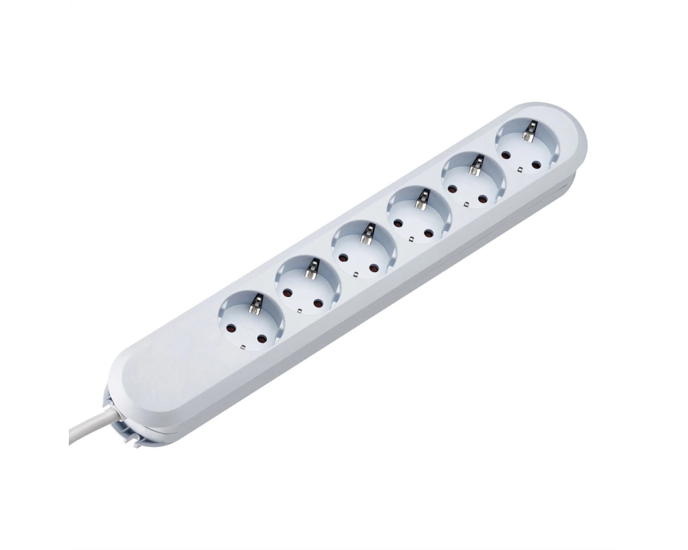 BACHMANN SMART Steckdosenleiste 6x Schutzkontakt, weiß, 5 m
