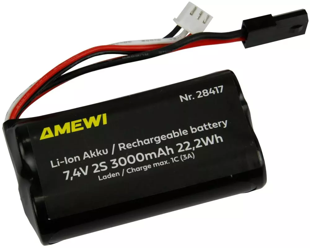 Amewi RC-Akku Li-Ion 2S 7.4 V 3000 mAh 5600 mAh Stecker
