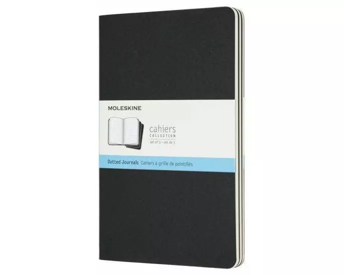 Notizbuch / large. Black 3 Set / gepunktet /A5