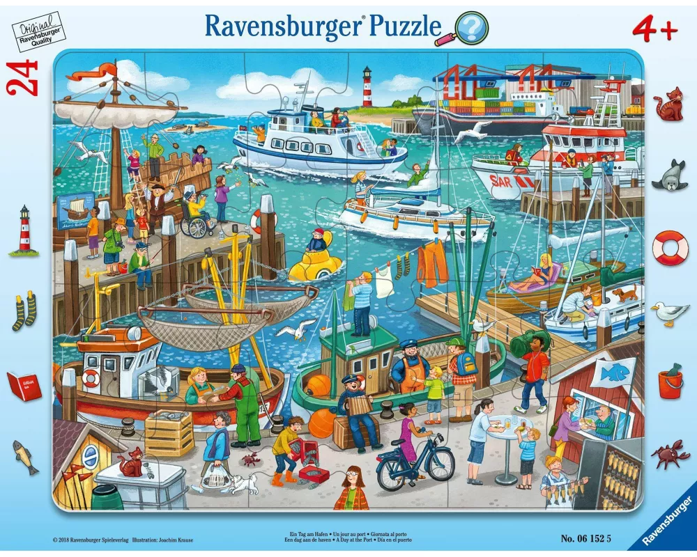 Kinderpuzzle 24 Teile - Ein Tag am Hafen
