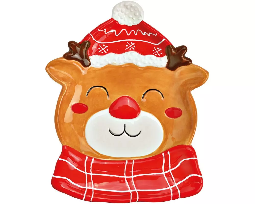 G. Wurm Teller Rentier 17 x 21 cm