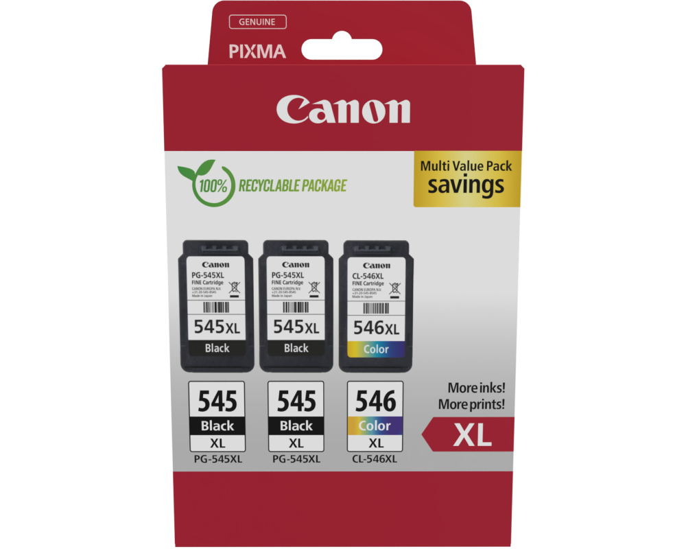 Canon 2x PG-545XL/1xCL-546XL Multipack Black/Cyan/Magenta/Yellow